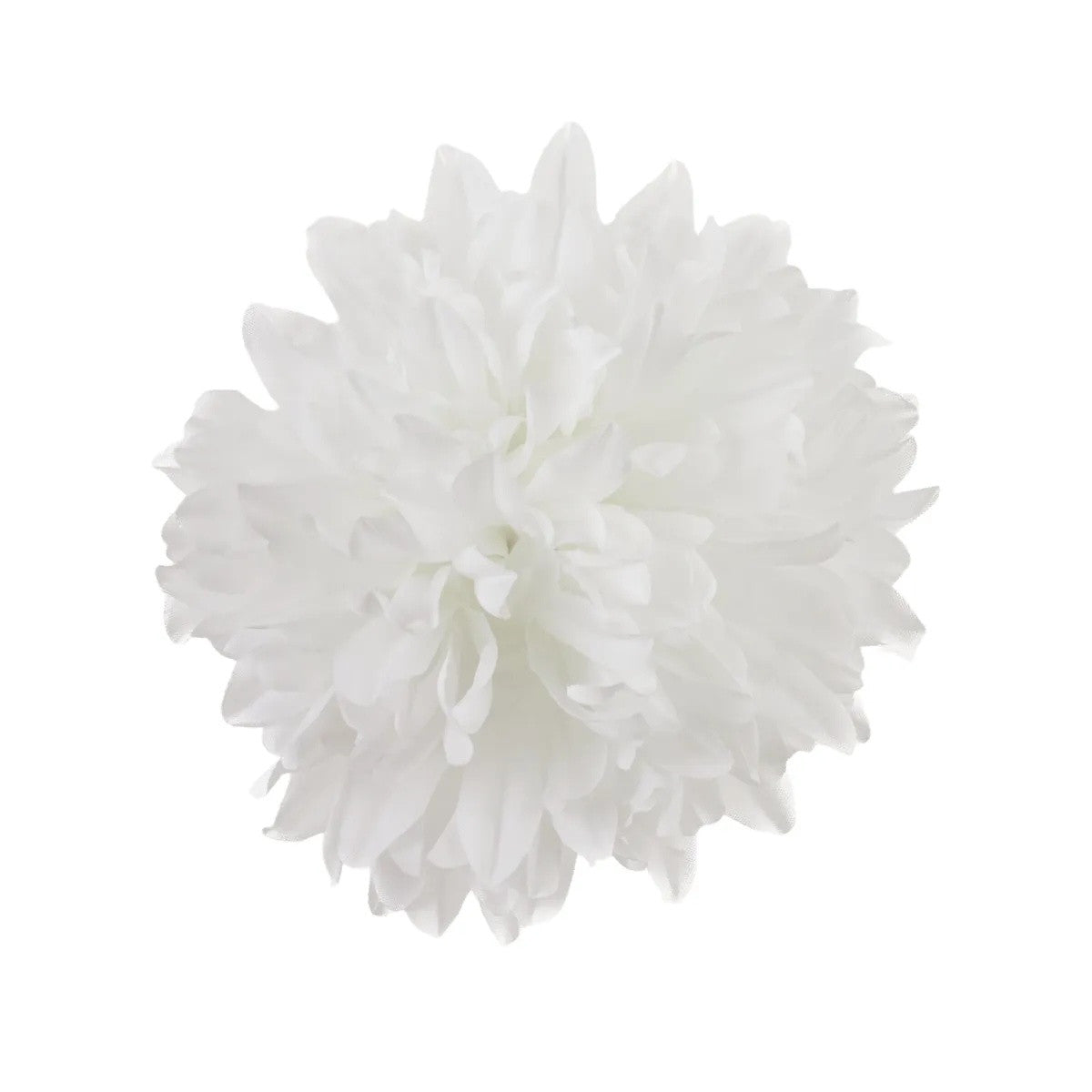 Valkoinen tekokrysanteemin kukkapää, 13 cm