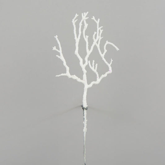 Valkoinen tekolehti, kimalle, 24 cm