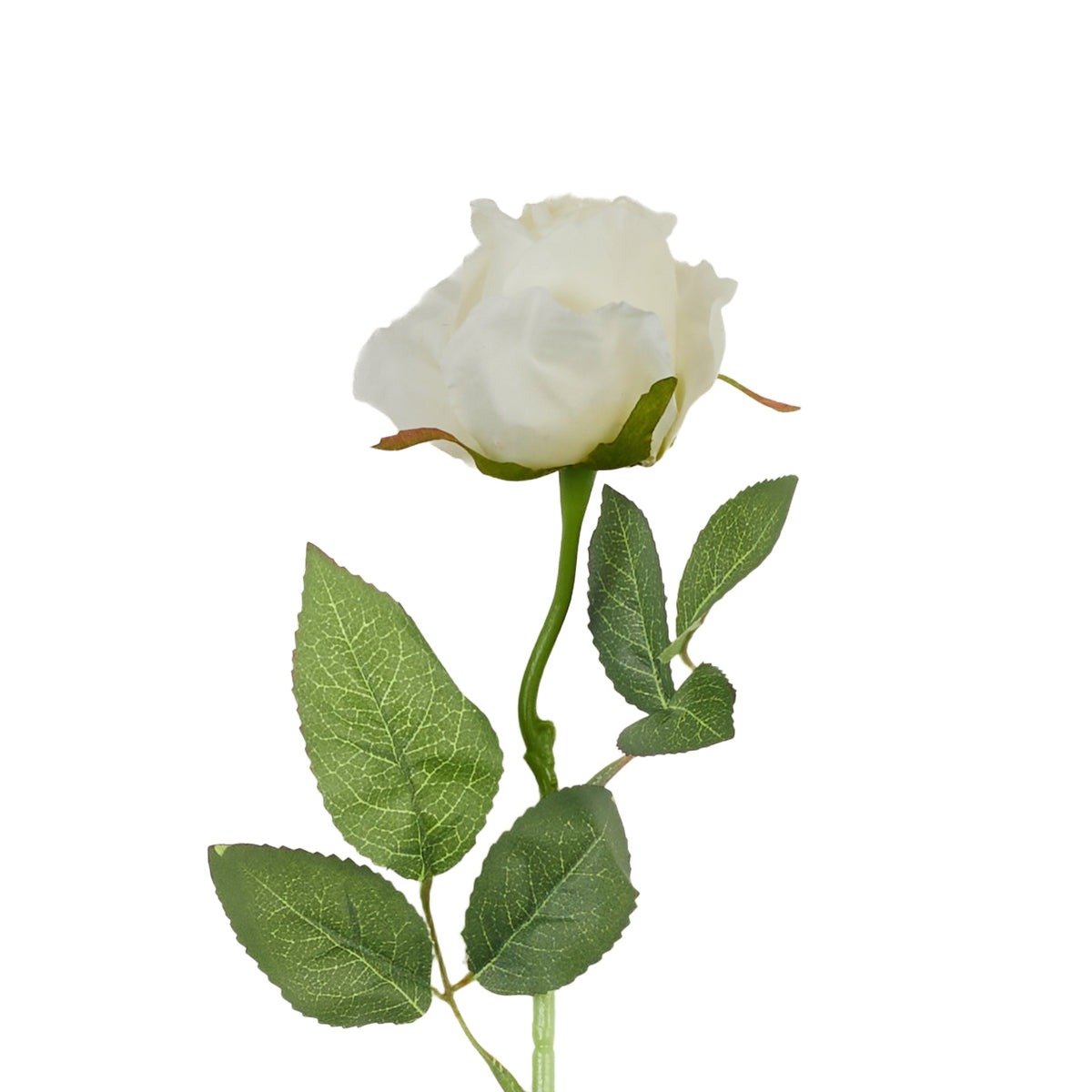 Valkoinen tekoruusun kukkavarsi