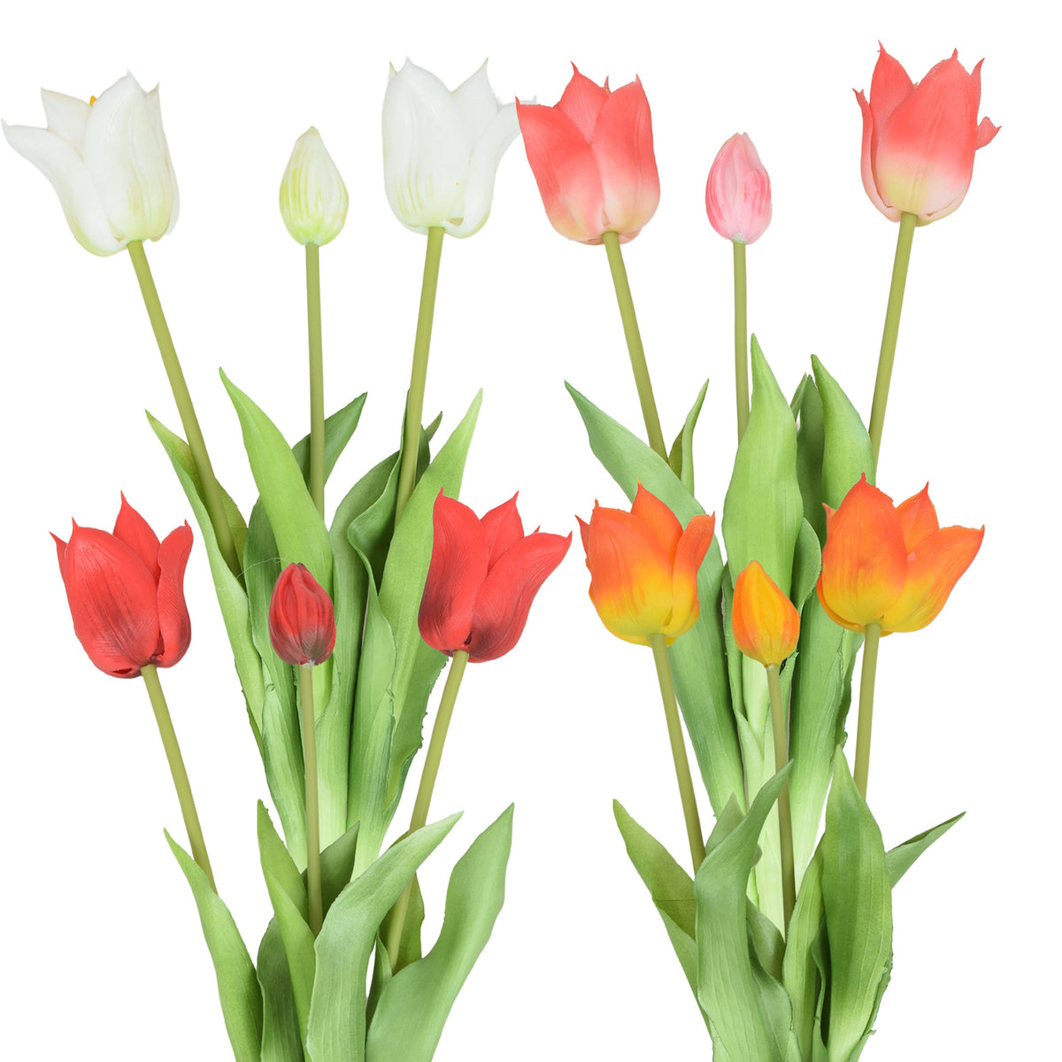 Värilajitelma tekotulppaanin kimppu, 45 cm