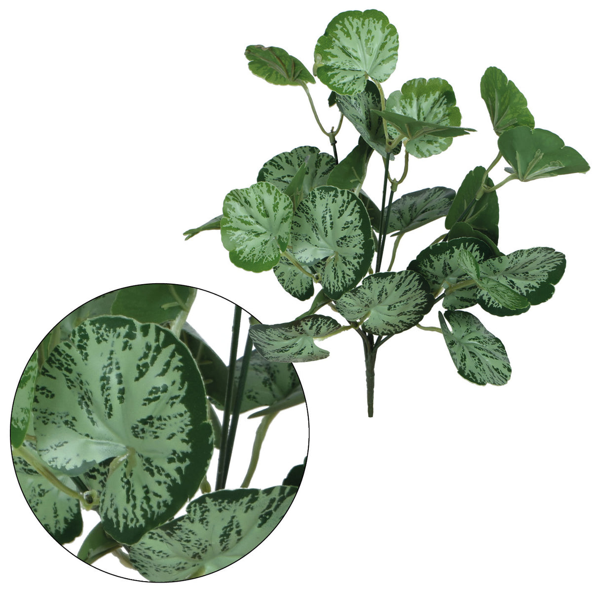 Vihreä begonia – tekokukkakimppu, 32 cm