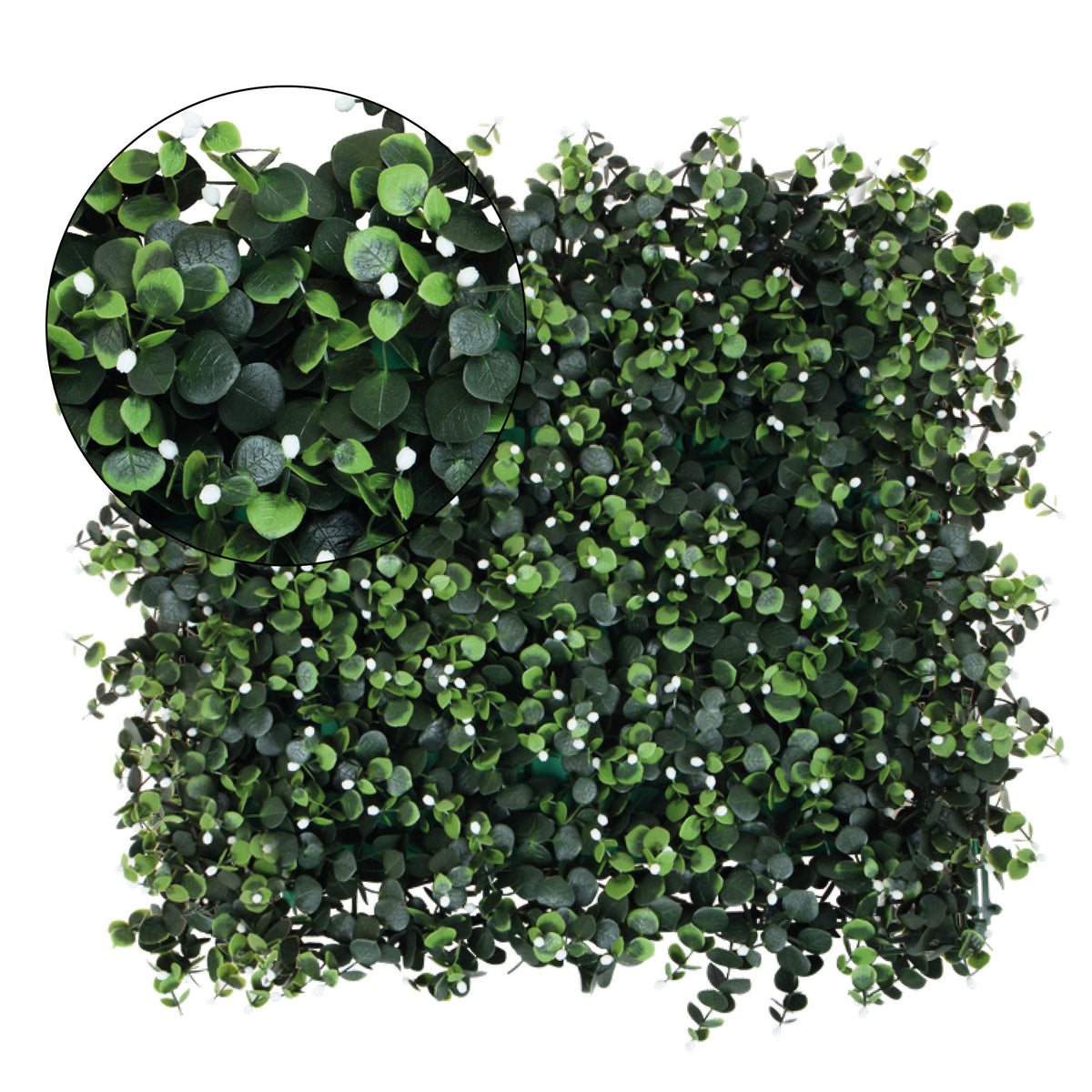 Vihreä/valkoinen eukalyptus – tekokasvi, 50 cm