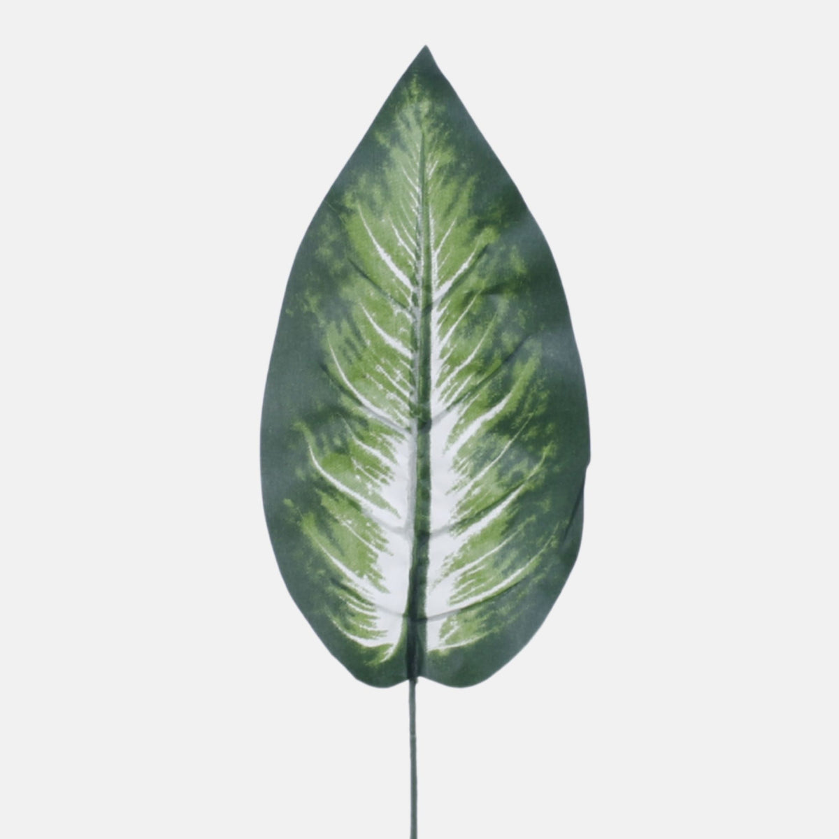 Vihreä/valkoinen kirjovehka – tekolehti, 43 cm