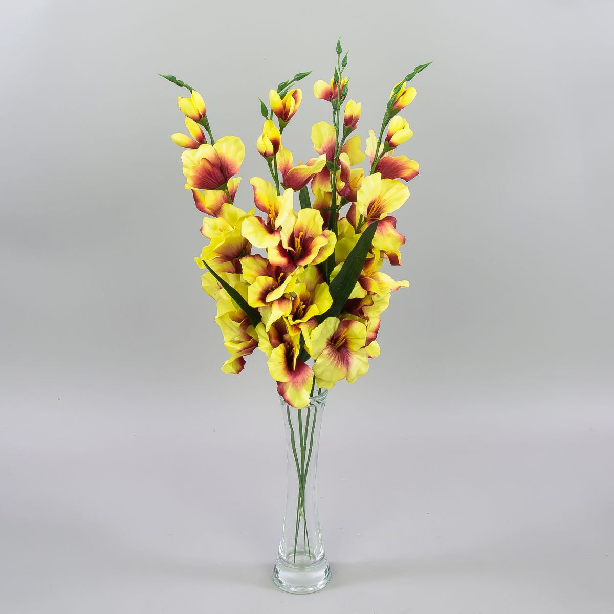 Viininpunainen/vihreä gladiolus – tekokukka, satiini