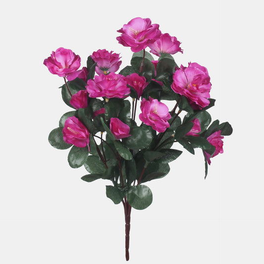 Violetti atsalea – tekokukkakimppu, 33 cm