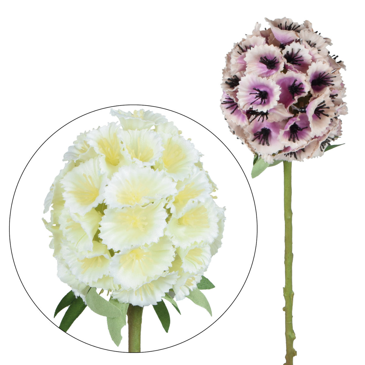 Violetti tekoneilikan kukkavarsi, 59 cm